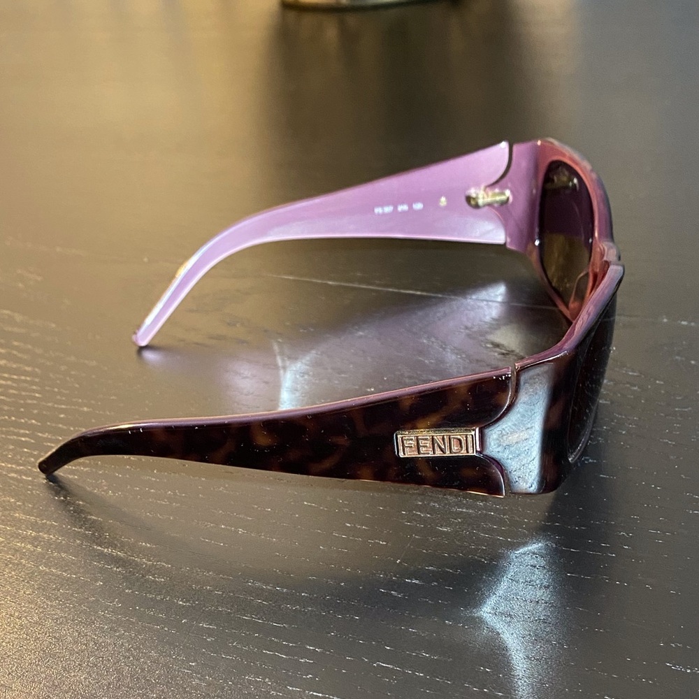 🔥Reduced🔥Auth.FENDI FS 307 Tortoise Brown Purple Sunglasses - Picture 5 of 8